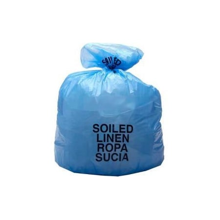 Lk Packaging High Density Blue Soiled Linen Liner, 14 Microns, 31" x 41", Pkg Qty 250 HD3141BE